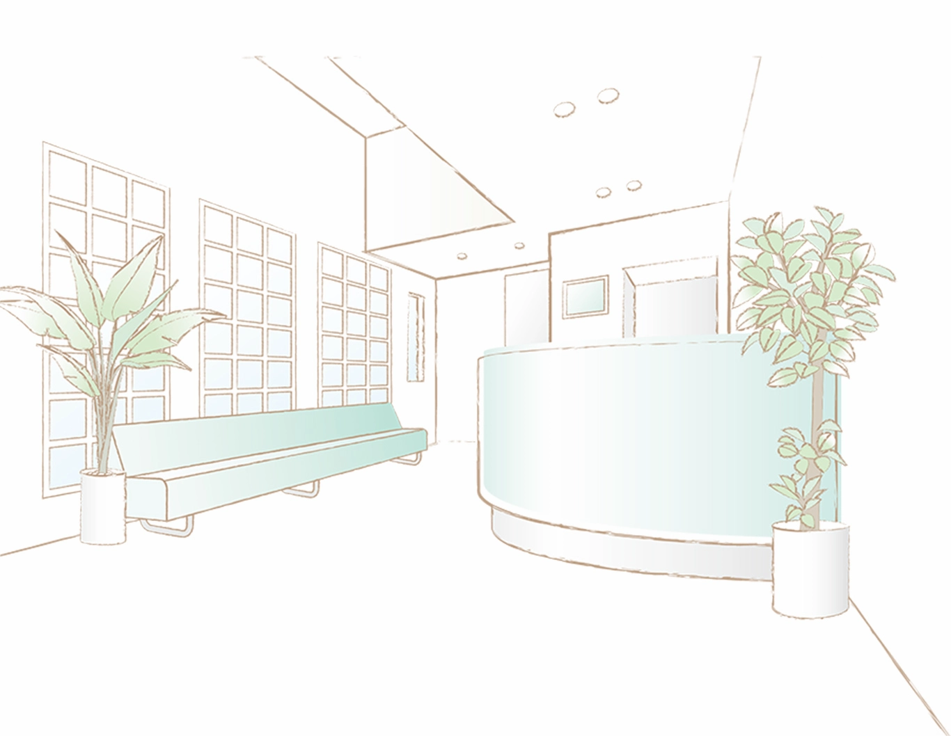 婦人科の受付イラスト